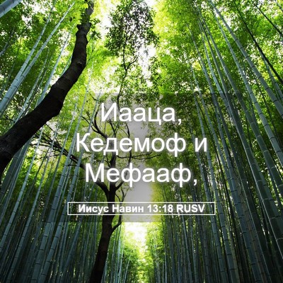 Picture 05 - Иисус Навин 13:18 RUSV - Иааца, Кедемоф и - Bible Verse Picture