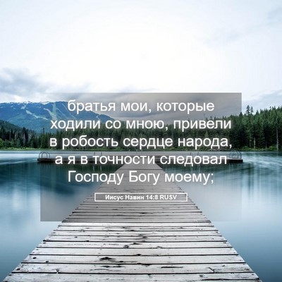 Picture 05 - Иисус Навин 14:8 RUSV - братья мои, которые ходили - Bible Verse Picture
