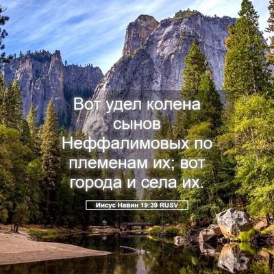Picture 05 - Иисус Навин 19:39 RUSV - Вот удел колена сынов - Bible Verse Picture