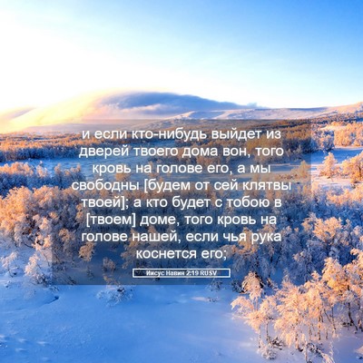 Picture 05 - Иисус Навин 2:19 RUSV - и если кто-нибудь выйдет из - Bible Verse Picture