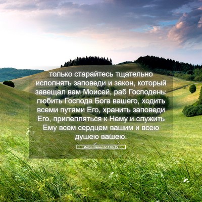 Picture 05 - Иисус Навин 22:5 RUSV - только старайтесь - Bible Verse Picture