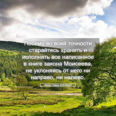 Picture 05 - Иисус Навин 23:6 RUSV - Посему во всей точности - Bible Verse Picture
