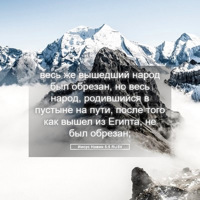 Picture 05 - Иисус Навин 5:5 RUSV - весь же вышедший народ был - Bible Verse Picture