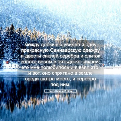 Picture 05 - Иисус Навин 7:21 RUSV - между добычею увидел я - Bible Verse Picture