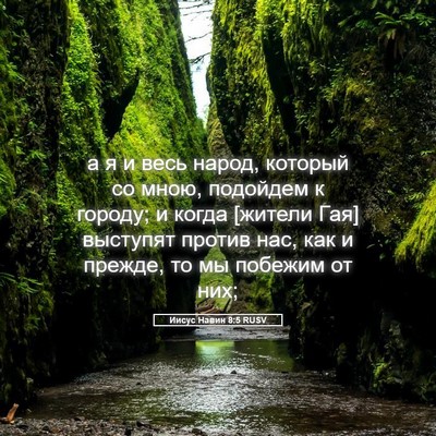 Picture 05 - Иисус Навин 8:5 RUSV - а я и весь народ, который со - Bible Verse Picture