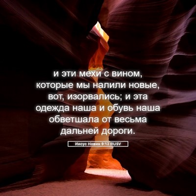 Picture 05 - Иисус Навин 9:13 RUSV - и эти мехи с вином, которые - Bible Verse Picture
