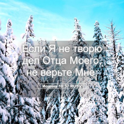 Picture 05 - Иоанна 10:37 RUSV - Если Я не творю дел Отца - Bible Verse Picture