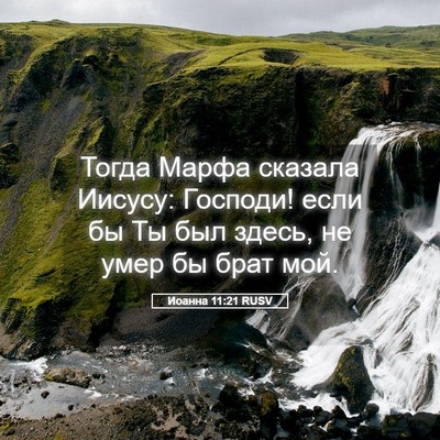 Picture 05 - Иоанна 11:21 RUSV - Тогда Марфа сказала - Bible Verse Picture