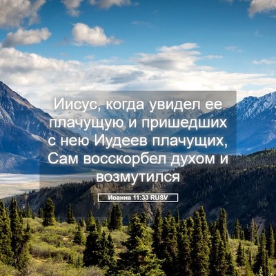 Picture 05 - Иоанна 11:33 RUSV - Иисус, когда увидел ее - Bible Verse Picture
