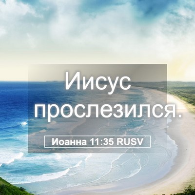 Picture 05 - Иоанна 11:35 RUSV - Иисус - Bible Verse Picture