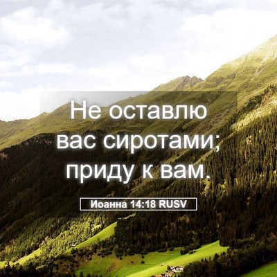 Picture 05 - Иоанна 14:18 RUSV - Не оставлю вас сиротами; - Bible Verse Picture
