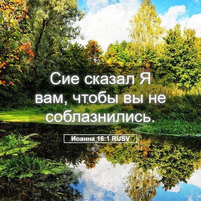 Picture 05 - Иоанна 16:1 RUSV - Сие сказал Я вам, чтобы вы - Bible Verse Picture
