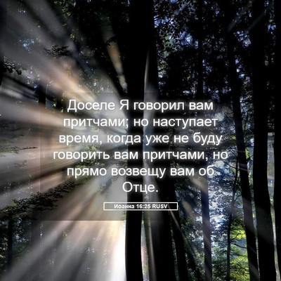 Picture 05 - Иоанна 16:25 RUSV - Доселе Я говорил вам - Bible Verse Picture