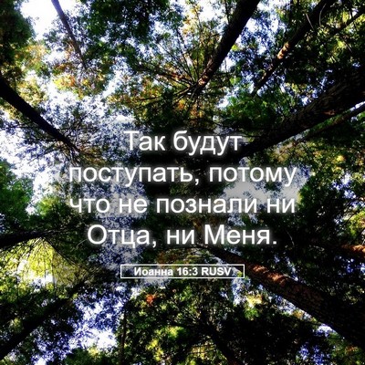 Picture 05 - Иоанна 16:3 RUSV - Так будут поступать, - Bible Verse Picture