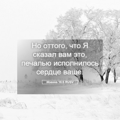 Picture 05 - Иоанна 16:6 RUSV - Но оттого, что Я сказал вам - Bible Verse Picture