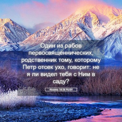 Picture 05 - Иоанна 18:26 RUSV - Один из рабов - Bible Verse Picture