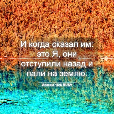 Picture 05 - Иоанна 18:6 RUSV - И когда сказал им: это Я, - Bible Verse Picture