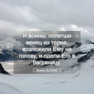 Picture 05 - Иоанна 19:2 RUSV - И воины, сплетши венец из - Bible Verse Picture