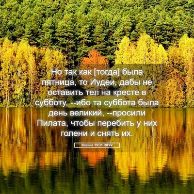 Picture 05 - Иоанна 19:31 RUSV - Но так как [тогда] была - Bible Verse Picture