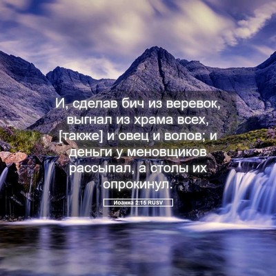 Picture 05 - Иоанна 2:15 RUSV - И, сделав бич из веревок, - Bible Verse Picture