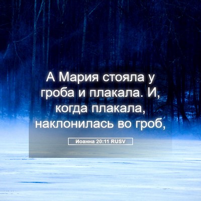 Picture 05 - Иоанна 20:11 RUSV - А Мария стояла у гроба и - Bible Verse Picture