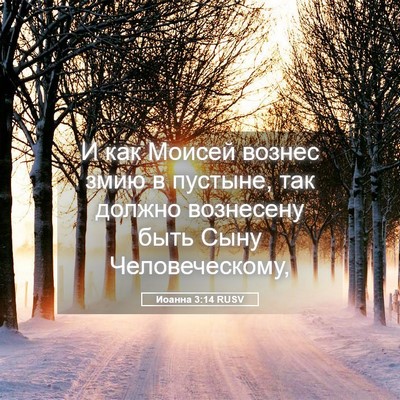 Picture 05 - Иоанна 3:14 RUSV - И как Моисей вознес змию в - Bible Verse Picture