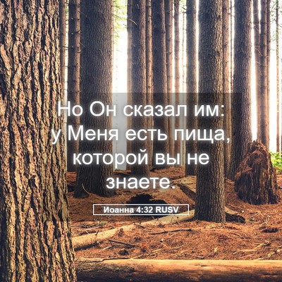 Picture 05 - Иоанна 4:32 RUSV - Но Он сказал им: у Меня есть - Bible Verse Picture