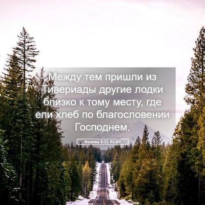 Picture 05 - Иоанна 6:23 RUSV - Между тем пришли из - Bible Verse Picture