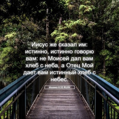 Picture 05 - Иоанна 6:32 RUSV - Иисус же сказал им: - Bible Verse Picture