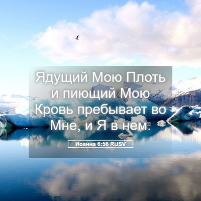 Picture 05 - Иоанна 6:56 RUSV - Ядущий Мою Плоть и пиющий - Bible Verse Picture