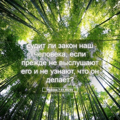 Picture 05 - Иоанна 7:51 RUSV - судит ли закон наш - Bible Verse Picture
