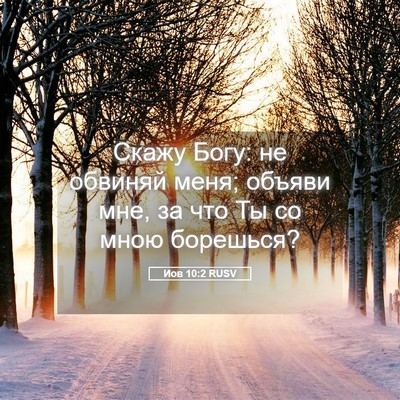 Picture 05 - Иов 10:2 RUSV - Скажу Богу: не обвиняй - Bible Verse Picture