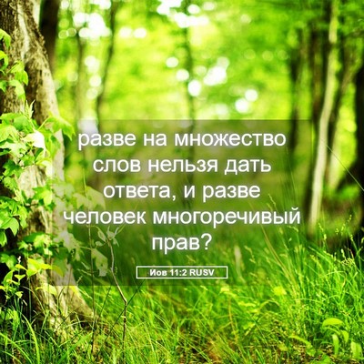 Picture 05 - Иов 11:2 RUSV - разве на множество слов - Bible Verse Picture