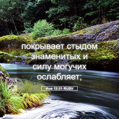 Picture 05 - Иов 12:21 RUSV - покрывает стыдом - Bible Verse Picture