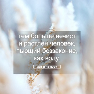Picture 05 - Иов 15:16 RUSV - тем больше нечист и - Bible Verse Picture