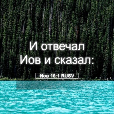Picture 05 - Иов 16:1 RUSV - И отвечал Иов и - Bible Verse Picture