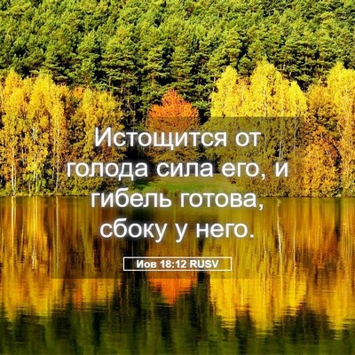 Picture 05 - Иов 18:12 RUSV - Истощится от голода сила - Bible Verse Picture