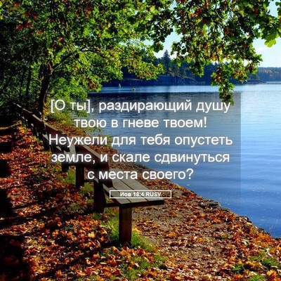 Picture 05 - Иов 18:4 RUSV - [О ты], раздирающий душу - Bible Verse Picture