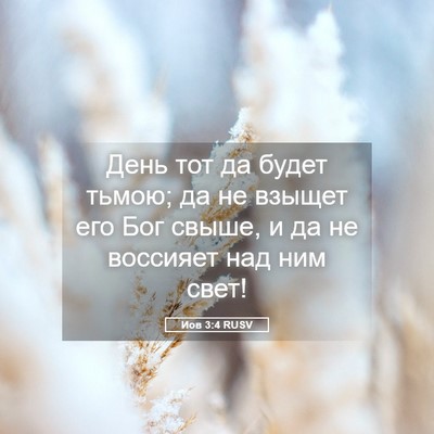 Picture 05 - Иов 3:4 RUSV - День тот да будет тьмою; да - Bible Verse Picture