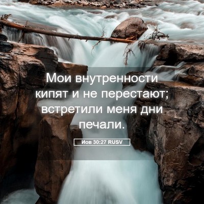 Picture 05 - Иов 30:27 RUSV - Мои внутренности кипят и - Bible Verse Picture