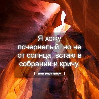 Picture 05 - Иов 30:28 RUSV - Я хожу почернелый, но не от - Bible Verse Picture