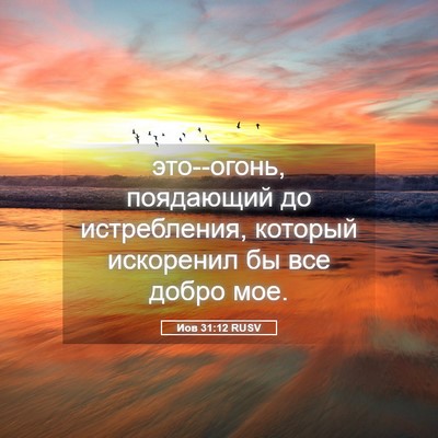 Picture 05 - Иов 31:12 RUSV - это--огонь, поядающий до - Bible Verse Picture