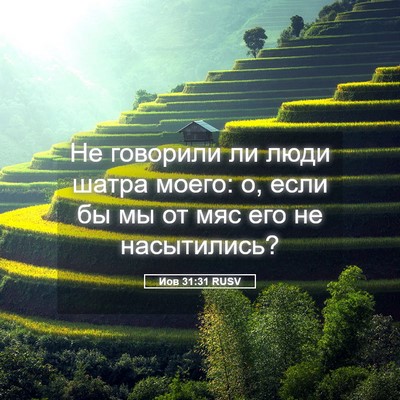 Picture 05 - Иов 31:31 RUSV - Не говорили ли люди шатра - Bible Verse Picture