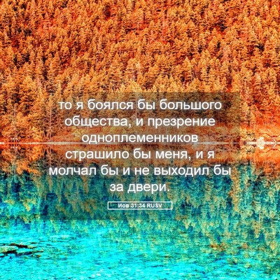 Picture 05 - Иов 31:34 RUSV - то я боялся бы большого - Bible Verse Picture