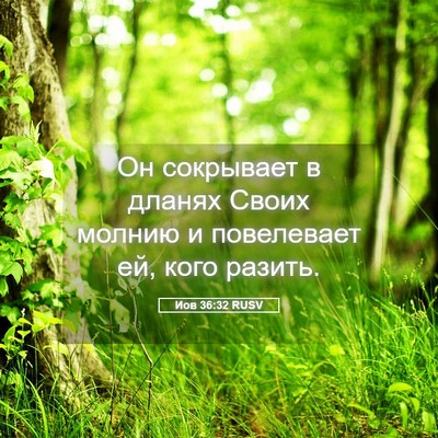 Picture 05 - Иов 36:32 RUSV - Он сокрывает в дланях - Bible Verse Picture