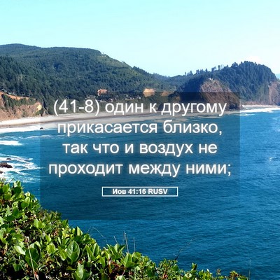 Picture 05 - Иов 41:16 RUSV - (41-8) один к другому - Bible Verse Picture