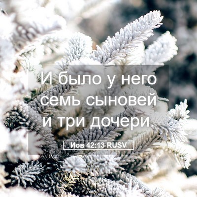 Picture 05 - Иов 42:13 RUSV - И было у него семь сыновей - Bible Verse Picture