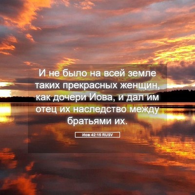 Picture 05 - Иов 42:15 RUSV - И не было на всей земле - Bible Verse Picture