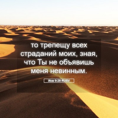 Picture 05 - Иов 9:28 RUSV - то трепещу всех страданий - Bible Verse Picture