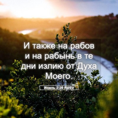 Picture 05 - Иоиль 2:29 RUSV - И также на рабов и на - Bible Verse Picture